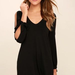 Black shift dress
